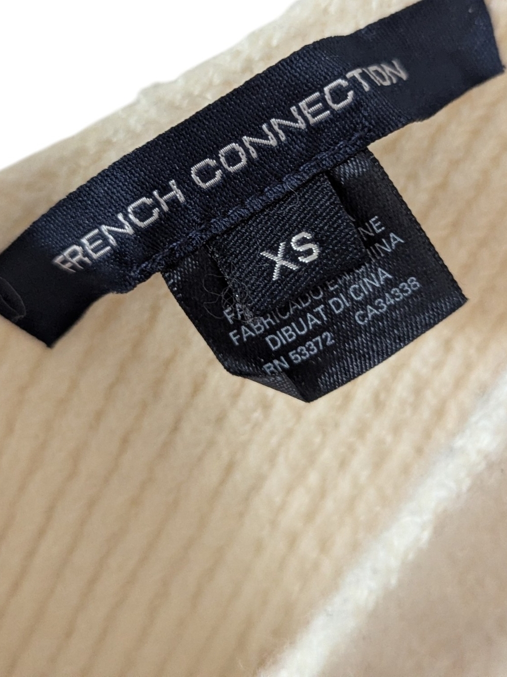 French Connection Cream Ribbed V-Neck Knit Cami - Picture 4 of 8